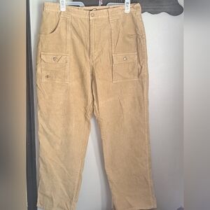 Enyce Vintage Tan Cargo Versatile Style Corduroy Pants Size 42